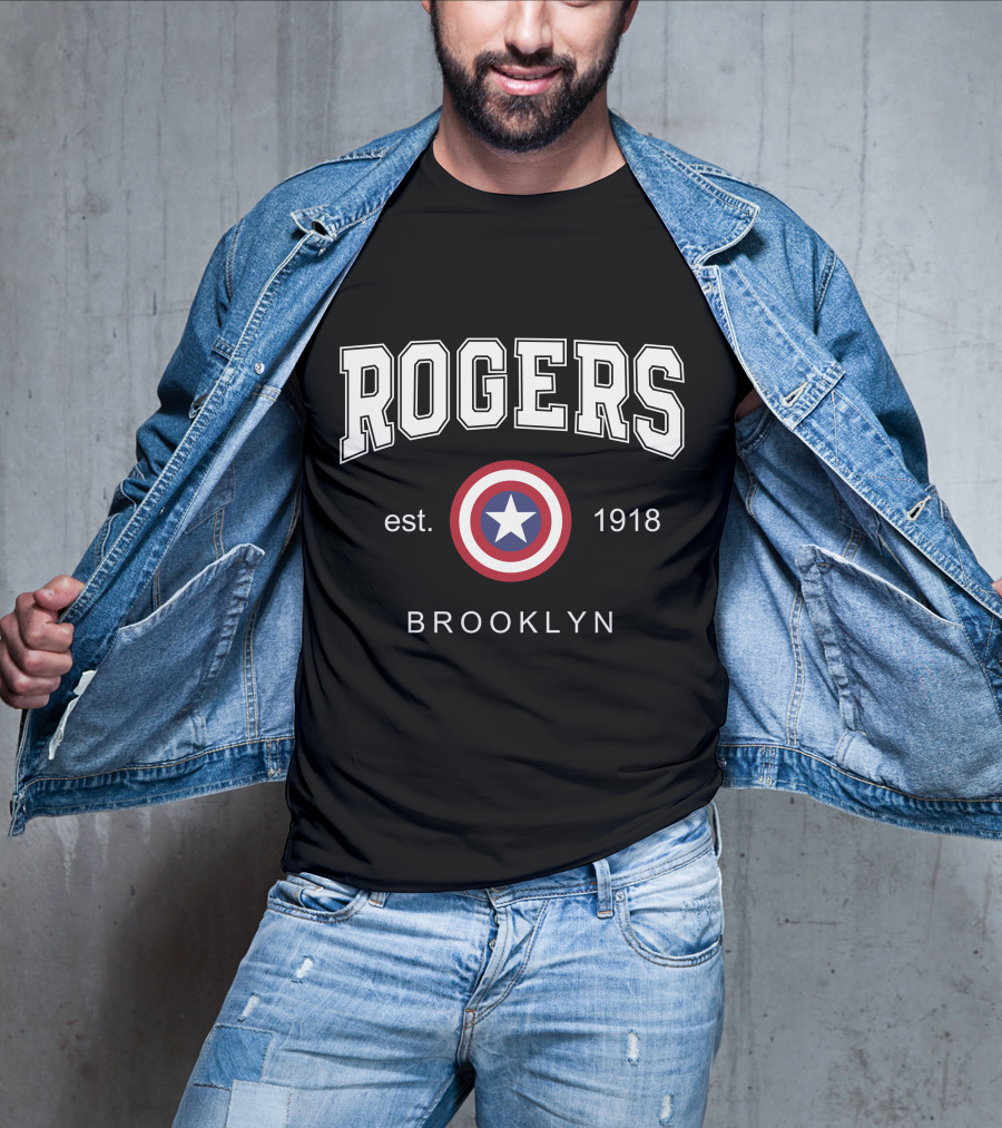 Rogers Est 1918 Brooklyn Star Shield T-Shirt