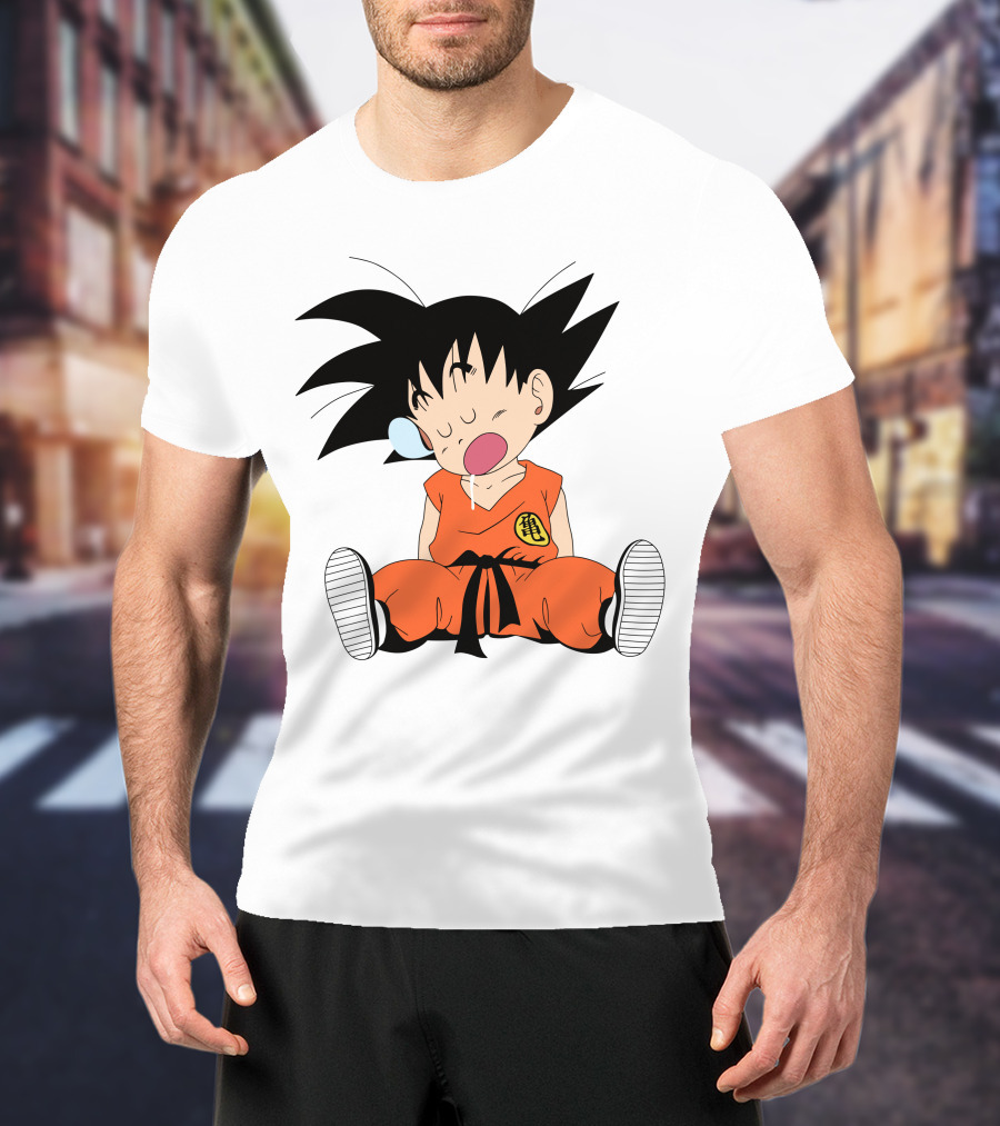 Baby Goku Sleepy Orange Gi Krillin Kanji Bubblegum Drool T-Shirt