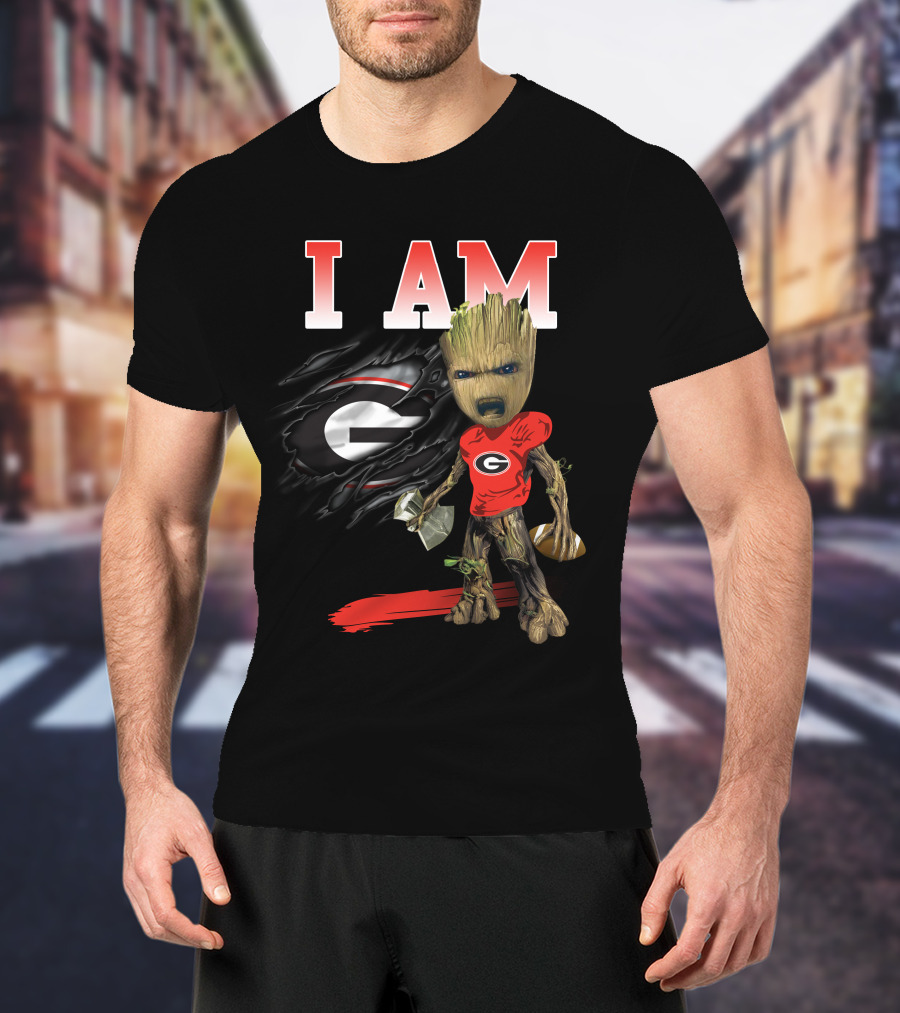 I Am Gr Gb New Georgia Bulldogs Football Groot T-Shirt