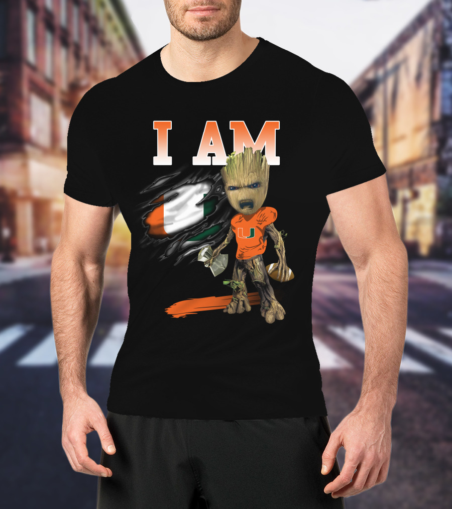 I Am Um Groot Football Hammer U T-Shirt