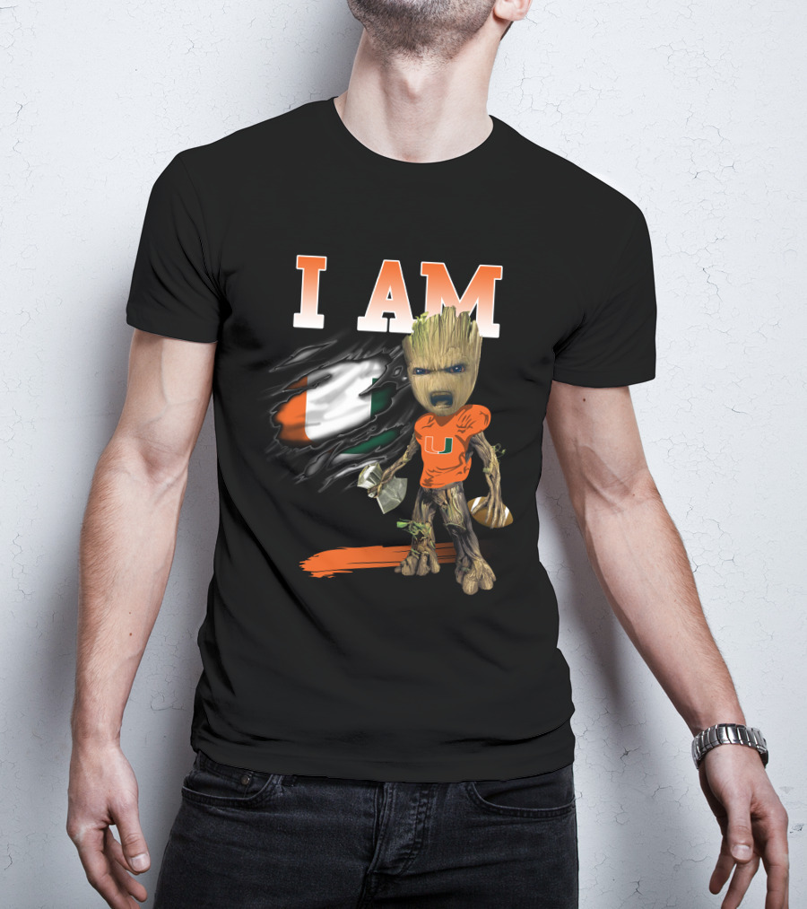 I Am Um Groot Football Hammer U T-Shirt