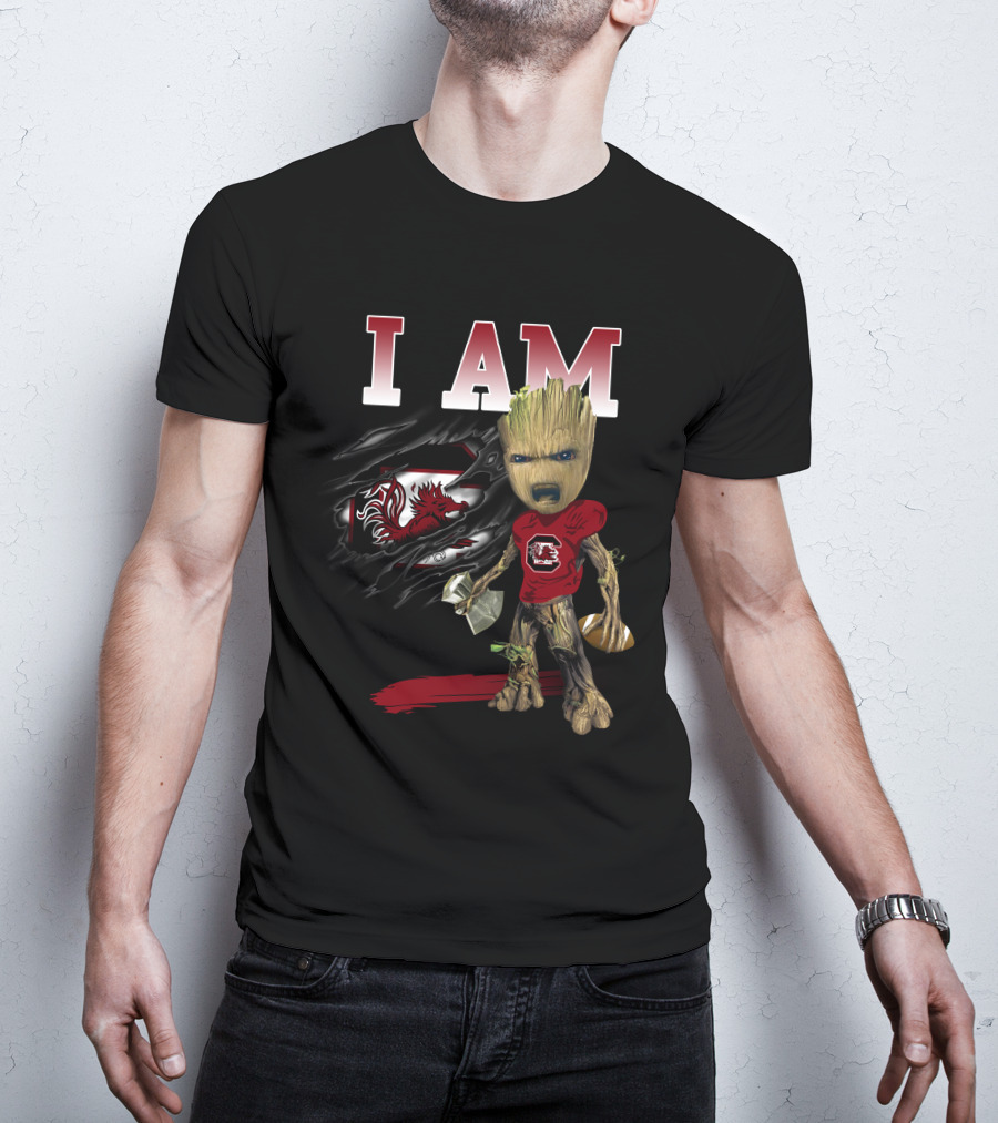 I Am Sc Gamecocks Groot Football Fan T-Shirt