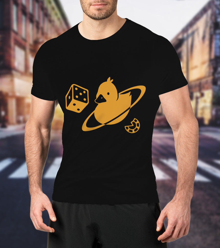 Duck Saturn Dice Horseshoe Iconic Elements T-Shirt