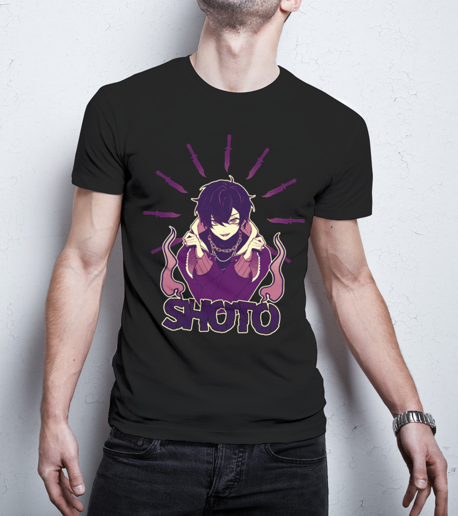 SHOTO ROGUE GUILDIE Anime Character With Knives And Flames T-Shirt