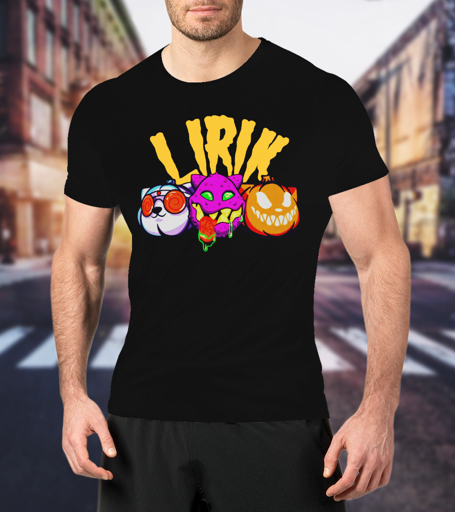 LIRIK GHOULS Trio Halloween Characters T-Shirt