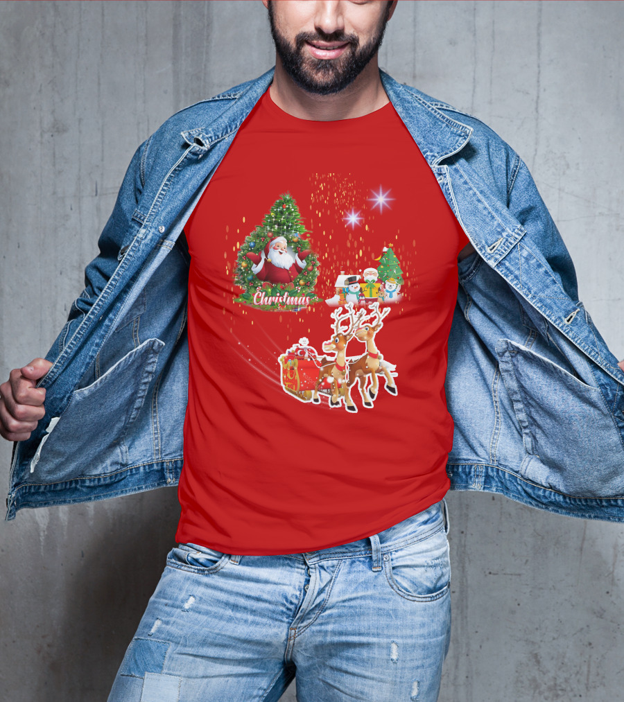 Christmas Santa Claus Reindeer Giang Sinh T-Shirt