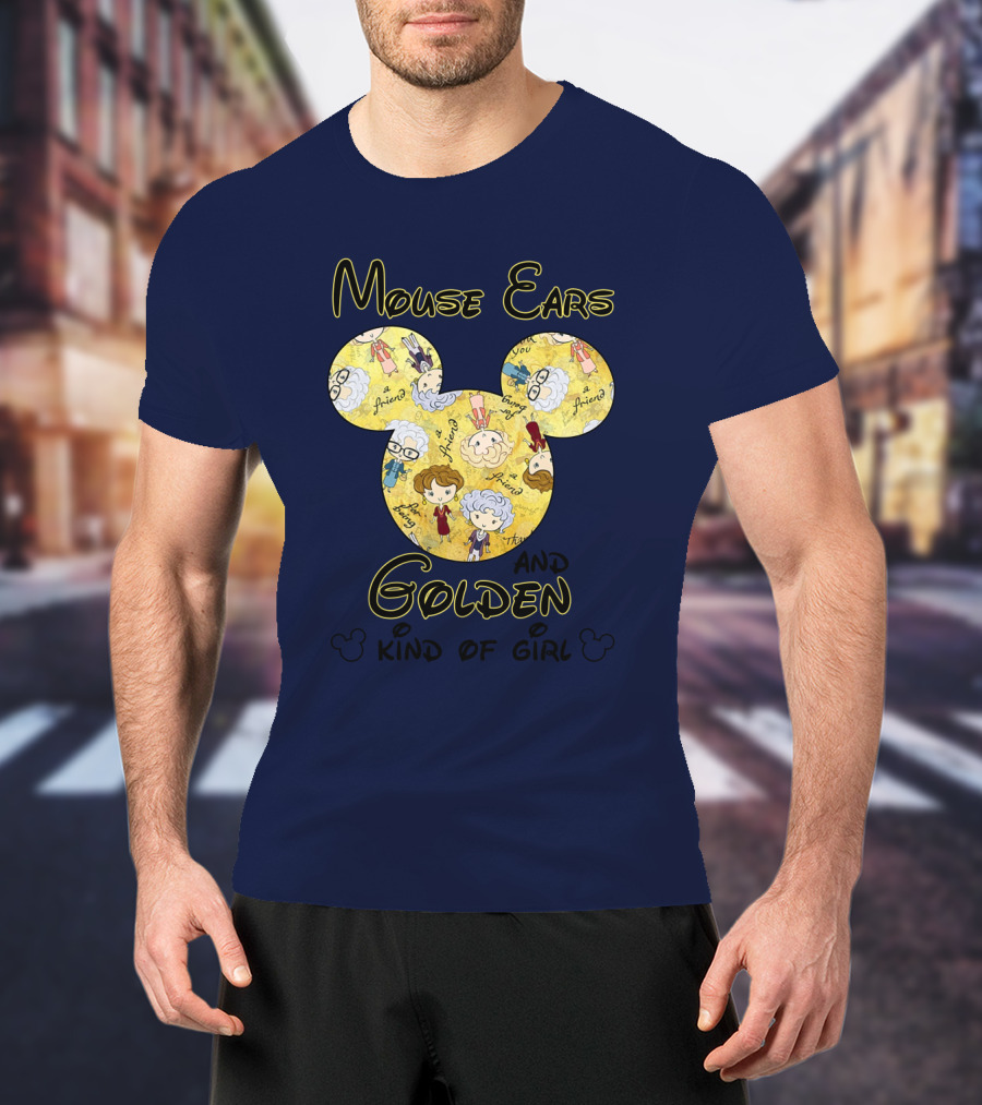 Mouse Ears And Golden Kind Of Girl Friends Mouse Ears T-Shirt