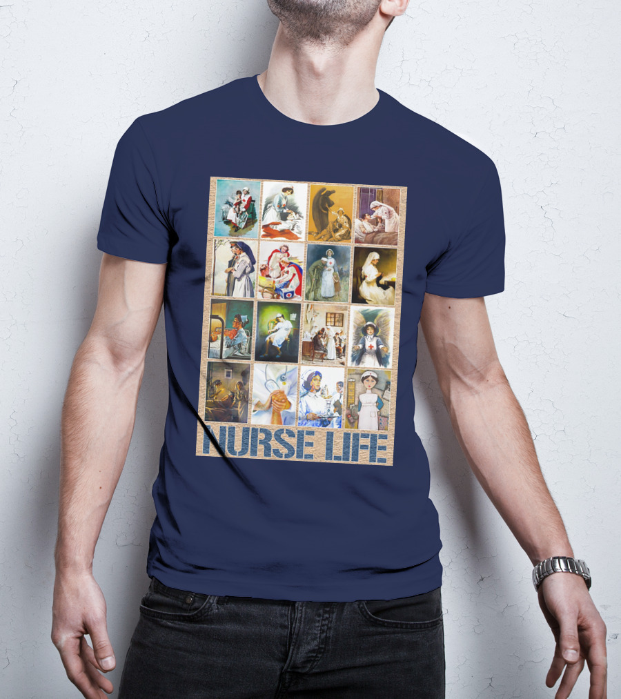 Nurse Life Vintage Nursing Images Collage T-Shirt
