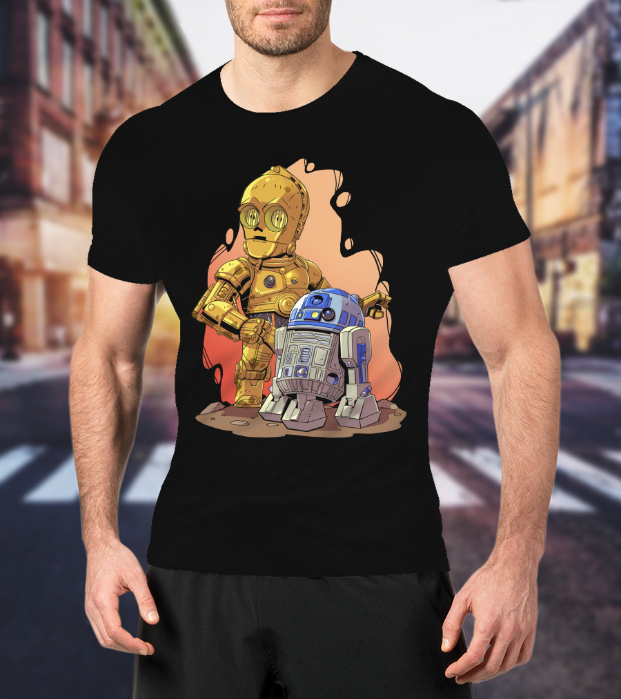 Chibi Star Wars C3PO R2-D2 Duo T-Shirt