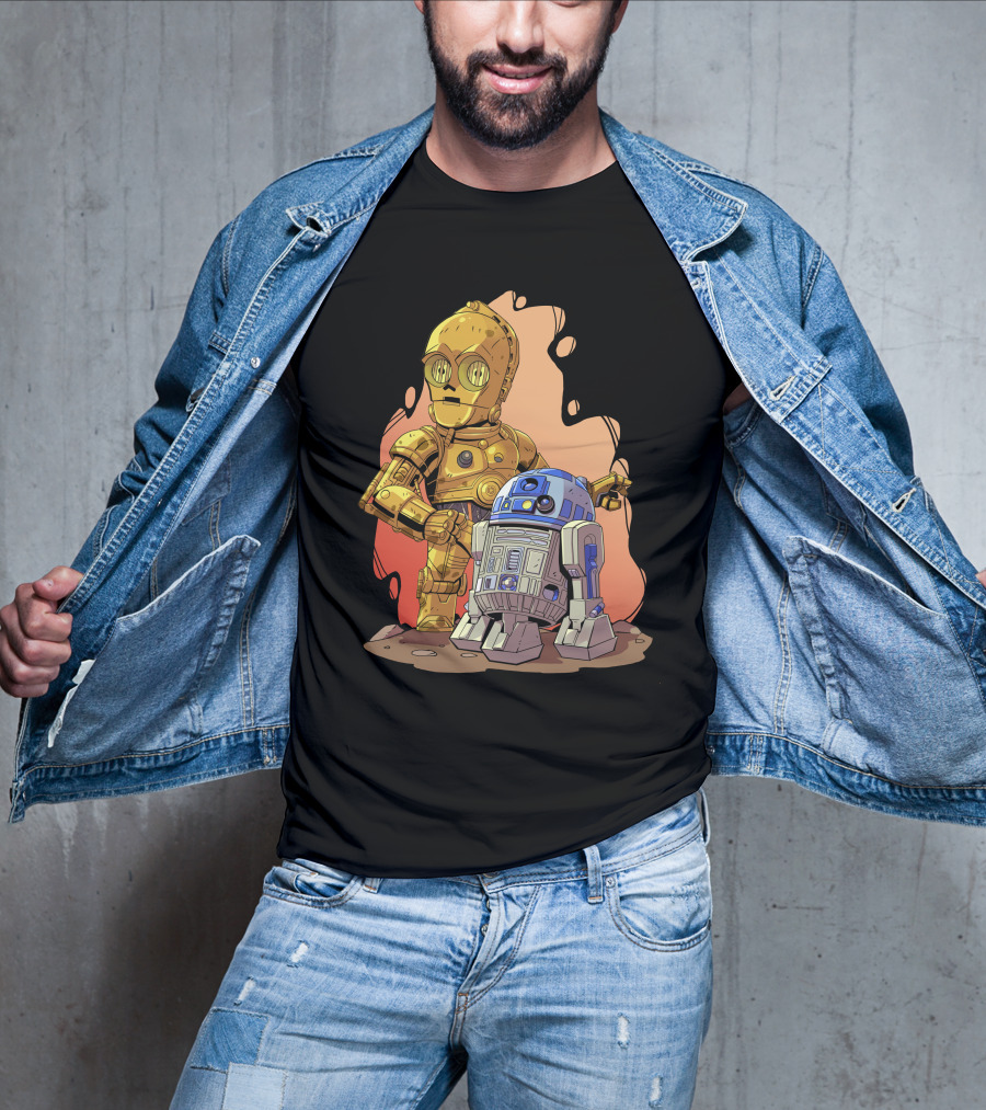 Chibi Star Wars C3PO R2-D2 Duo T-Shirt