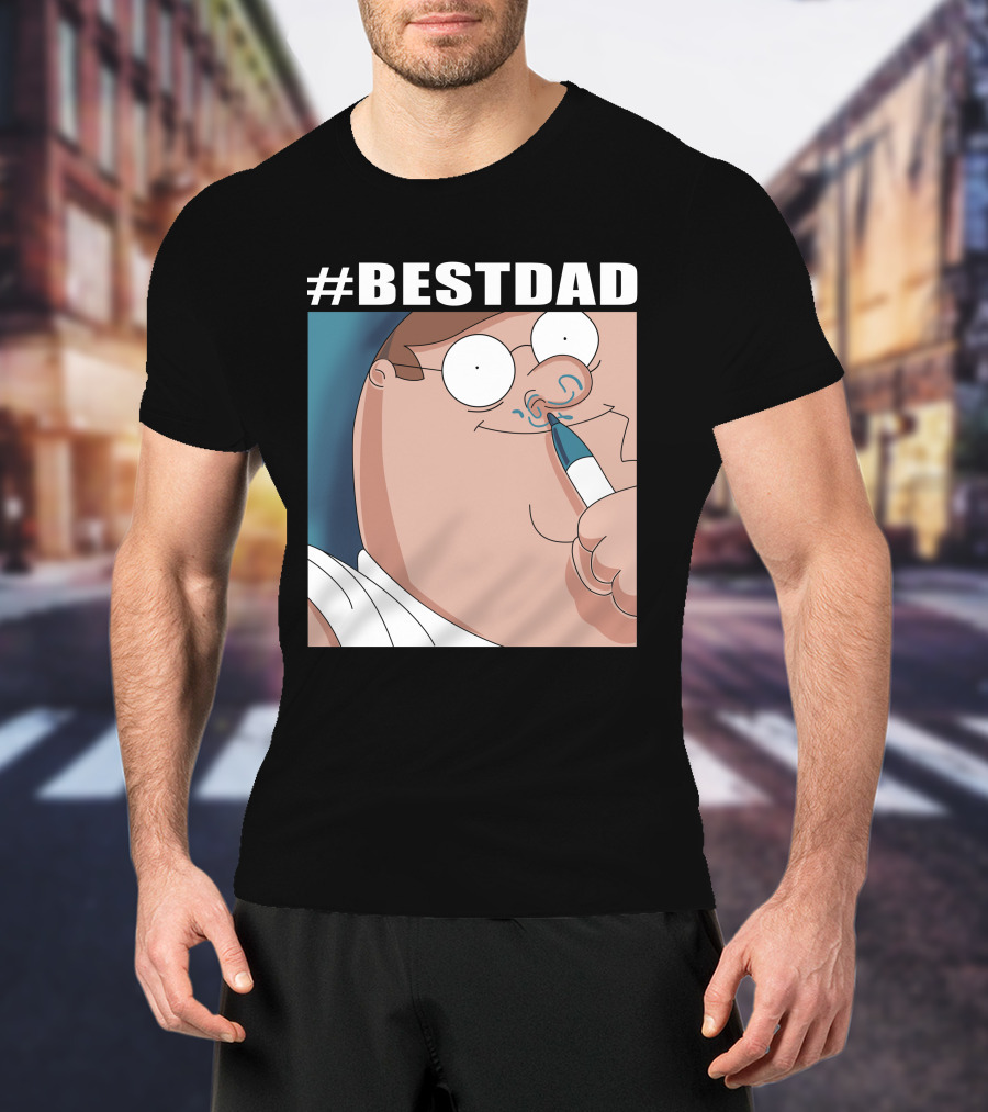 BESTDAD Family Guy Iconic Character Nose Drawing T-Shirt