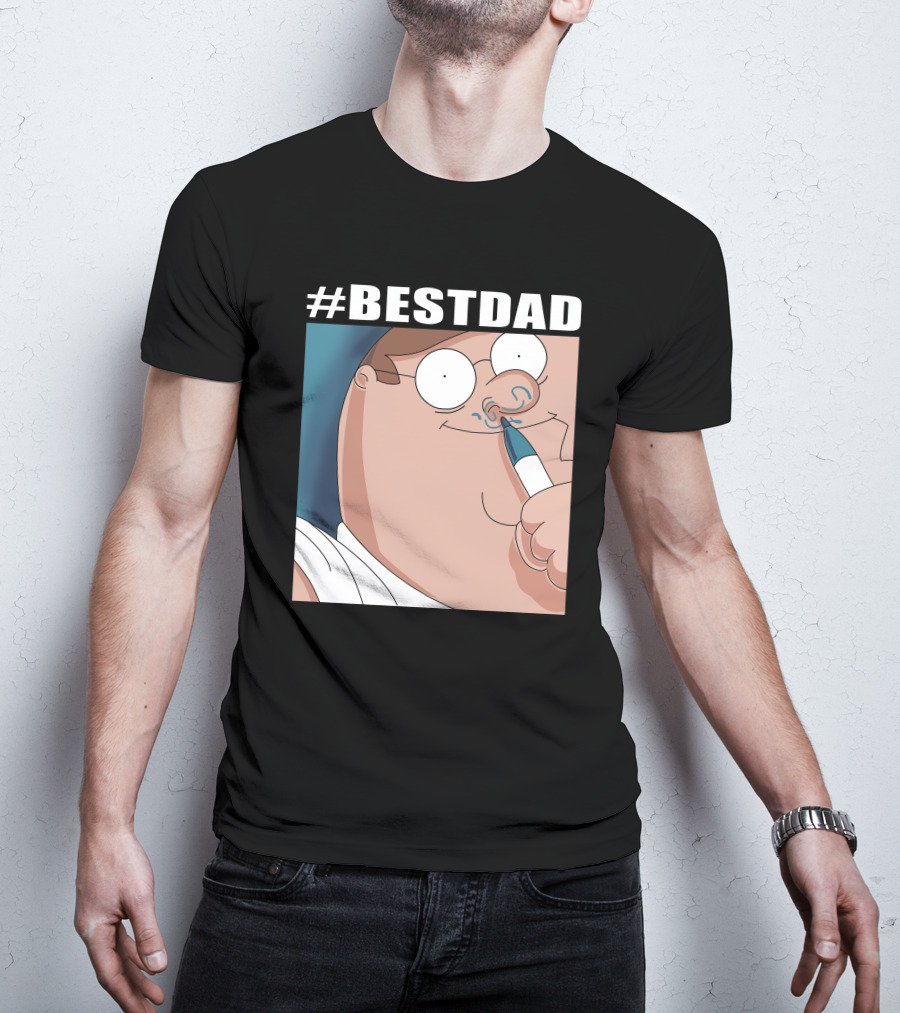 BESTDAD Family Guy Iconic Character Nose Drawing T-Shirt