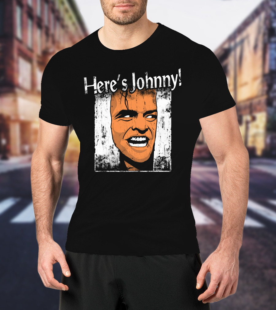 Here's Johnny The Shining Iconic Horror Movie Scene T-Shirt