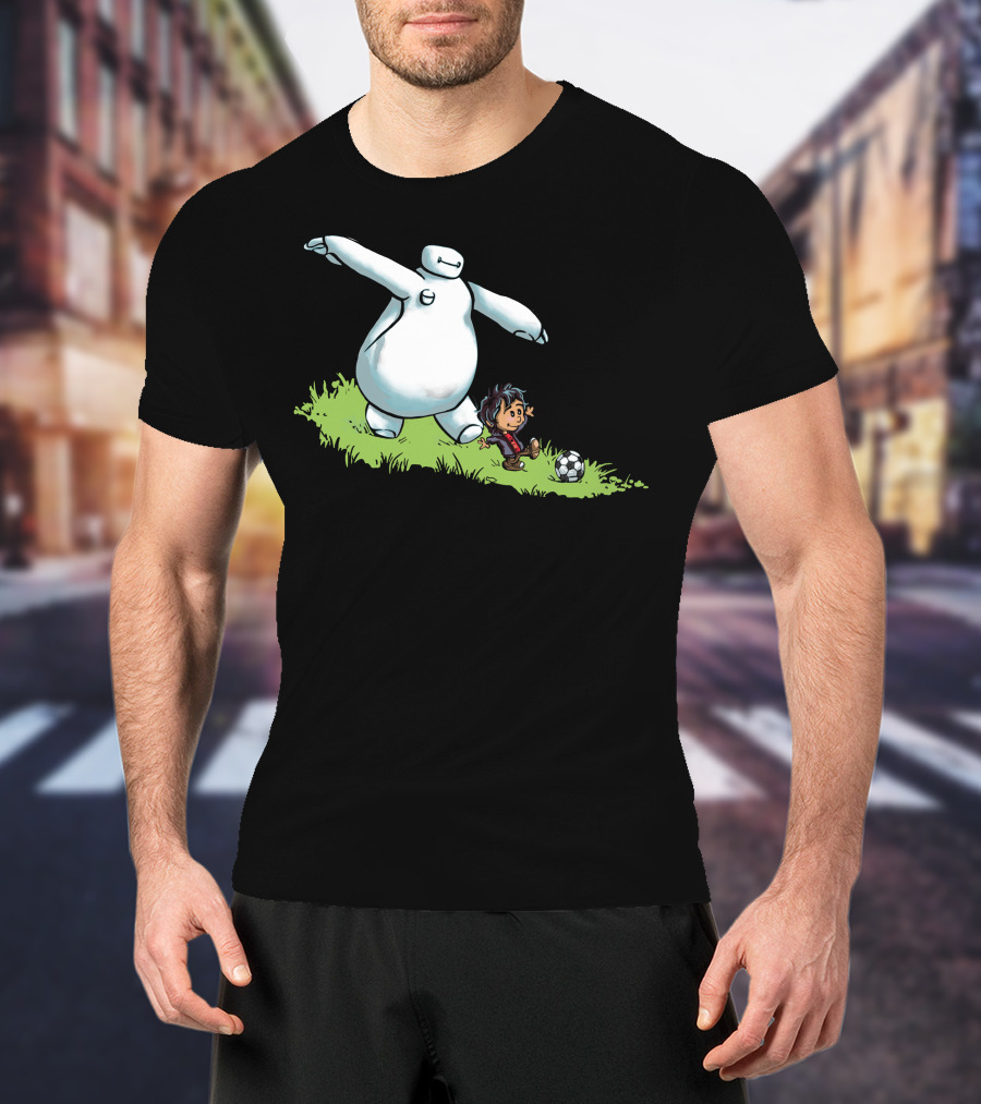 Hiro And Baymax Playing Soccer Big Hero 6 T-Shirt