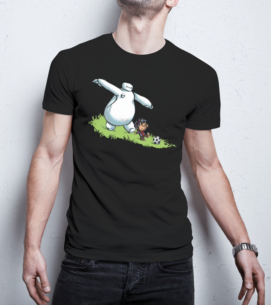 Hiro And Baymax Playing Soccer Big Hero 6 T-Shirt