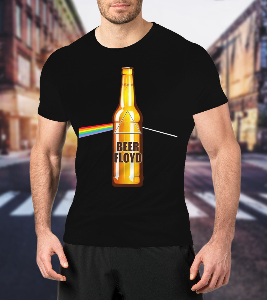 Beer Floyd Prism Bottle Rainbow Dark Side T-Shirt