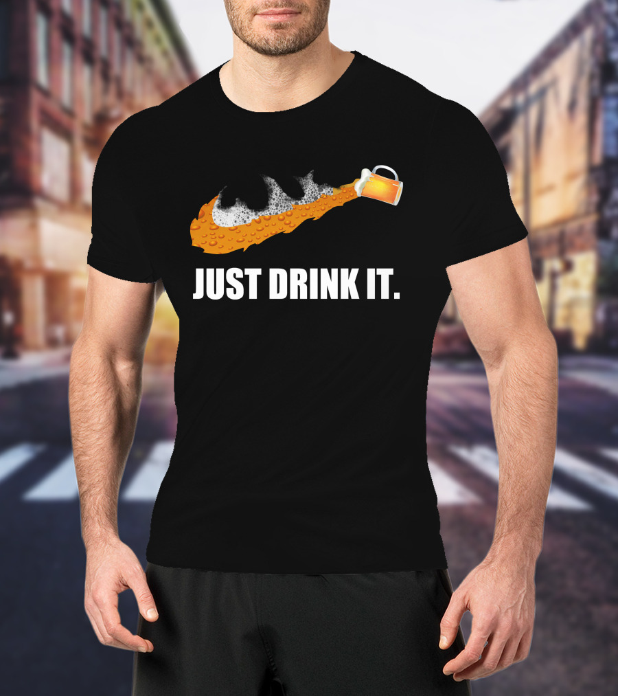 Love Beer Just Drink It Foamy Beer Swoosh Mug T-Shirt