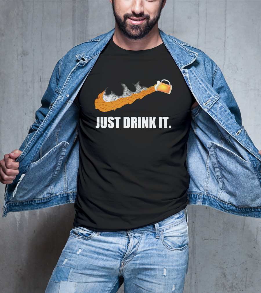 Love Beer Just Drink It Foamy Beer Swoosh Mug T-Shirt