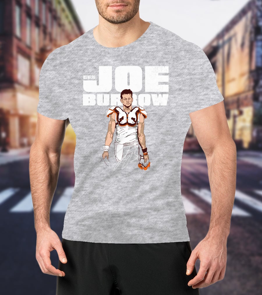 NFLPA Joe Burrow Football Pads T-Shirt