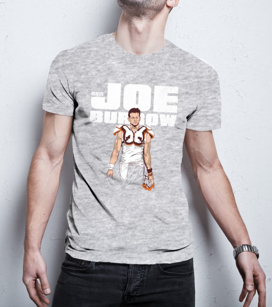 NFLPA Joe Burrow Football Pads T-Shirt