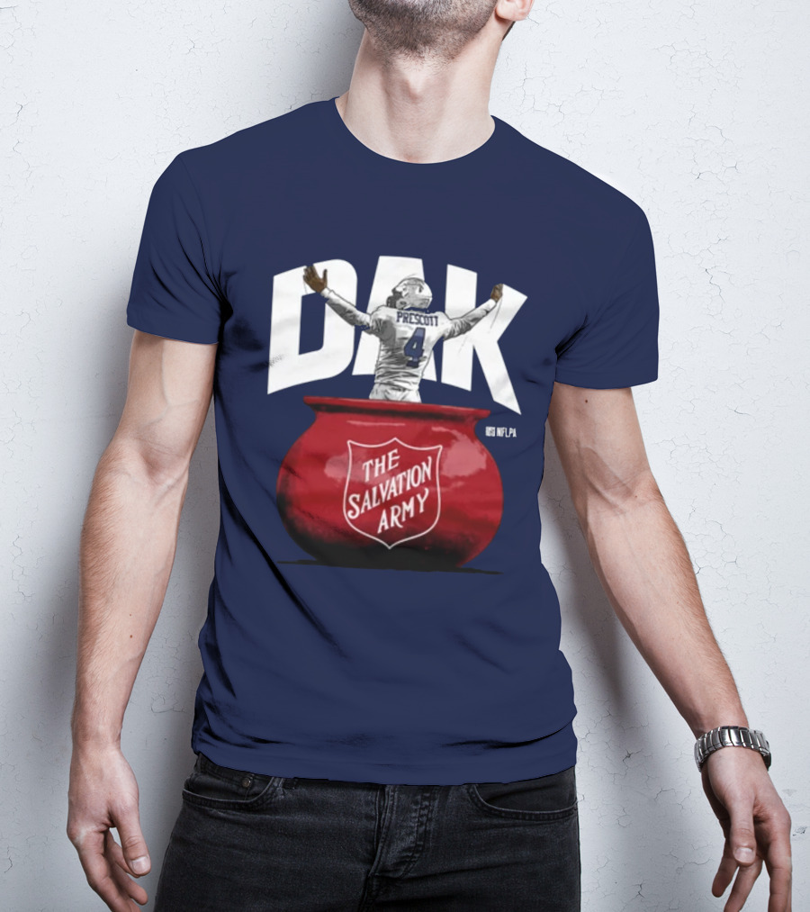 Dak Prescott NFLPA The Salvation Army Red Kettle T-Shirt