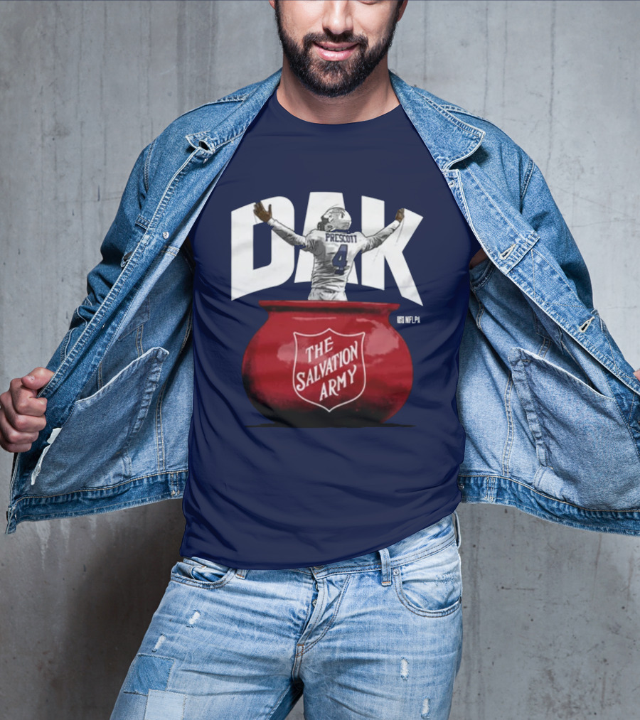 Dak Prescott NFLPA The Salvation Army Red Kettle T-Shirt