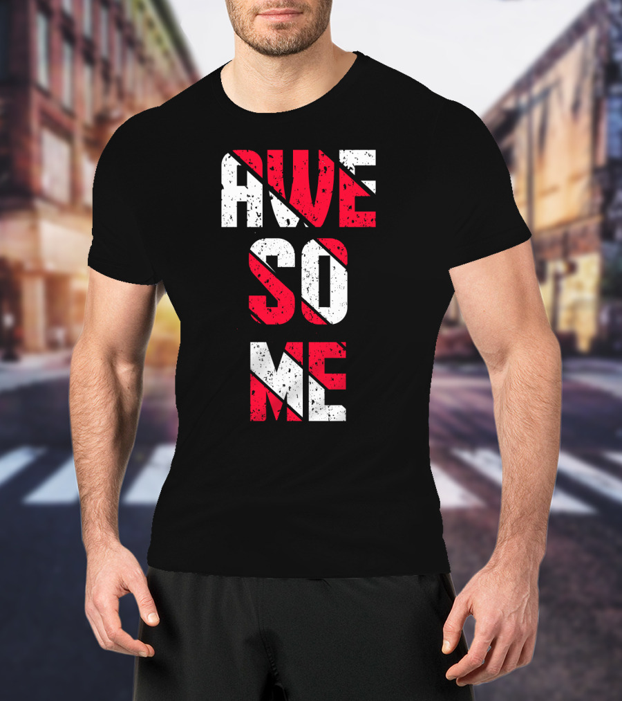 Awesome Distressed Red T-Shirt