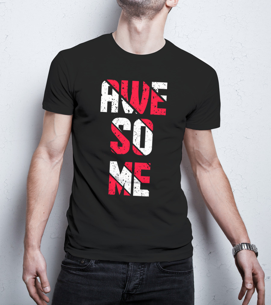 Awesome Distressed Red T-Shirt