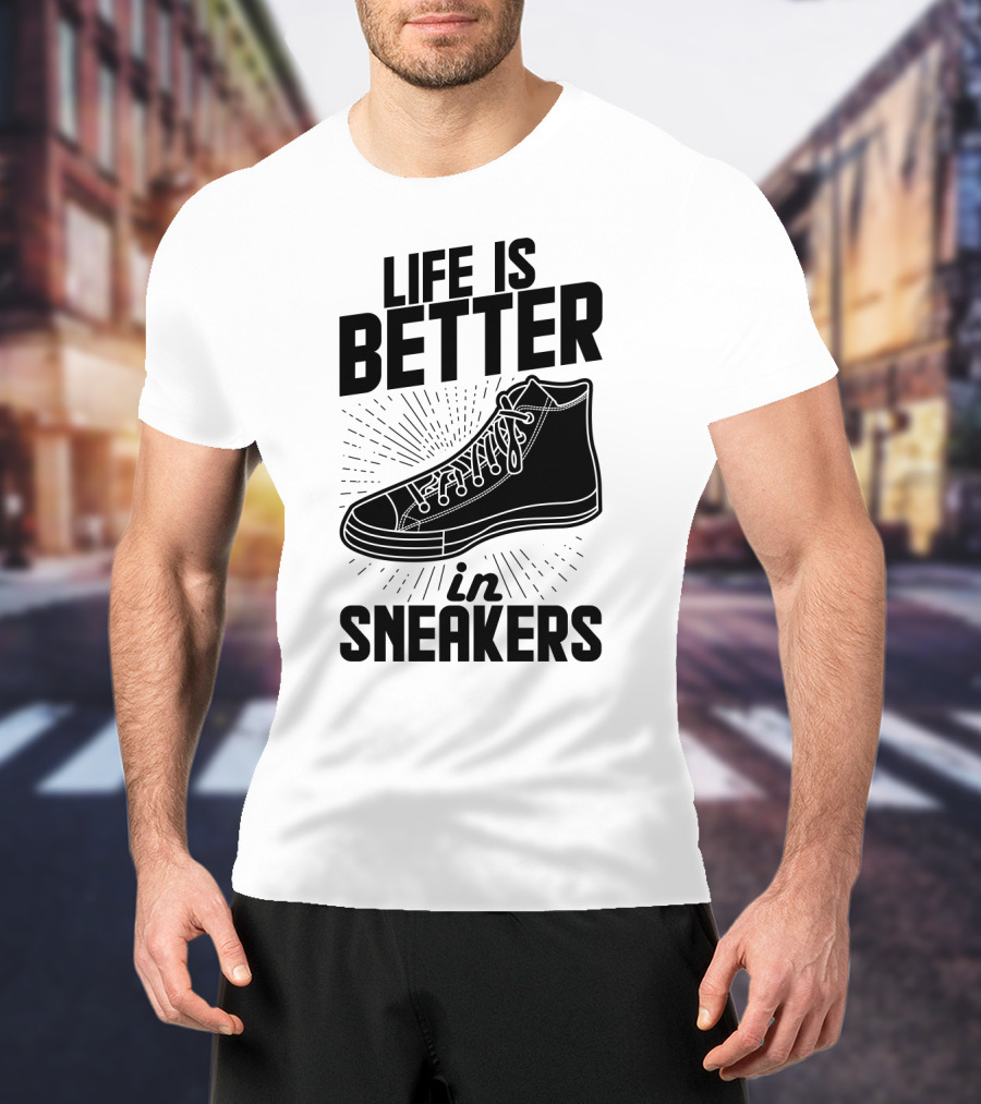 Life Is Better In Sneakers Retro High-Top T-Shirt