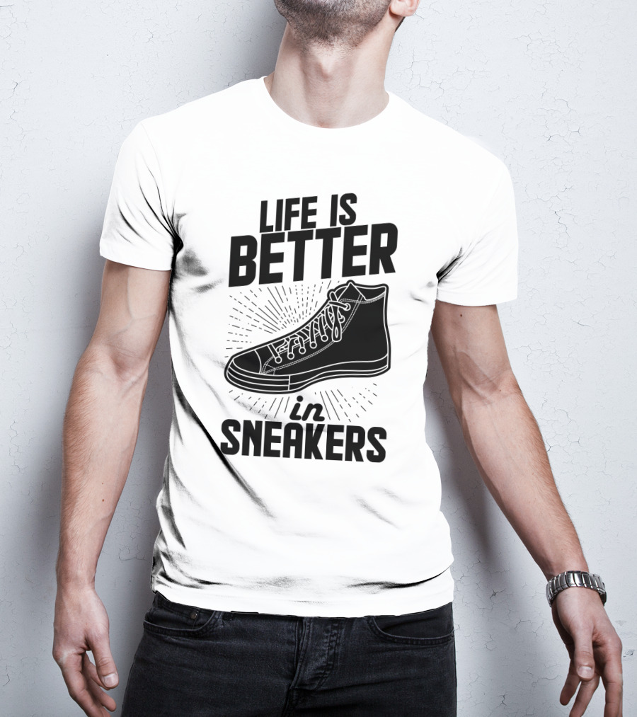 Life Is Better In Sneakers Retro High-Top T-Shirt