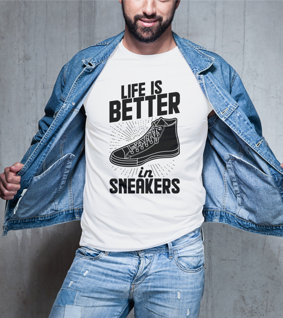 Life Is Better In Sneakers Retro High-Top T-Shirt
