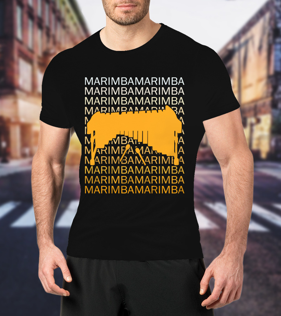 Marimba Marimba Marimba Yellow Instrument T-Shirt
