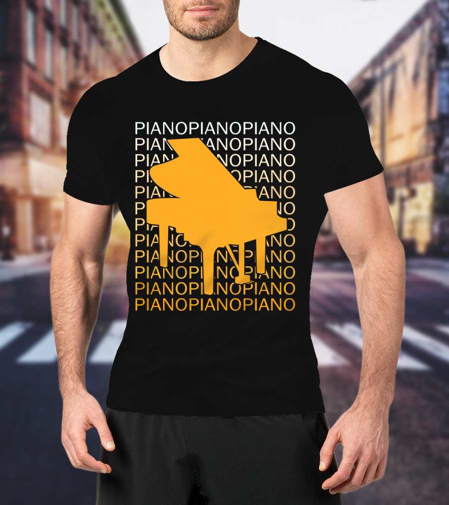 Piano Humor Repeated Piano T-Shirt