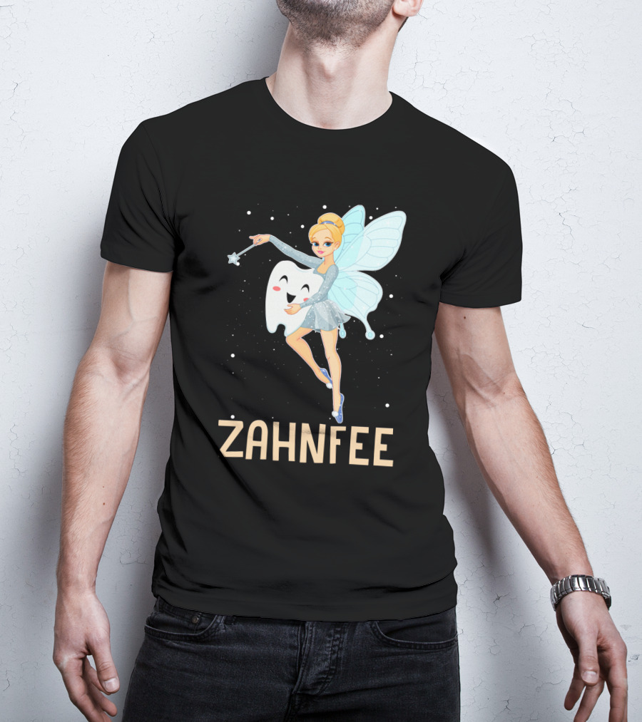 Zahnfee Fairy With Happy Tooth And Wand T-Shirt