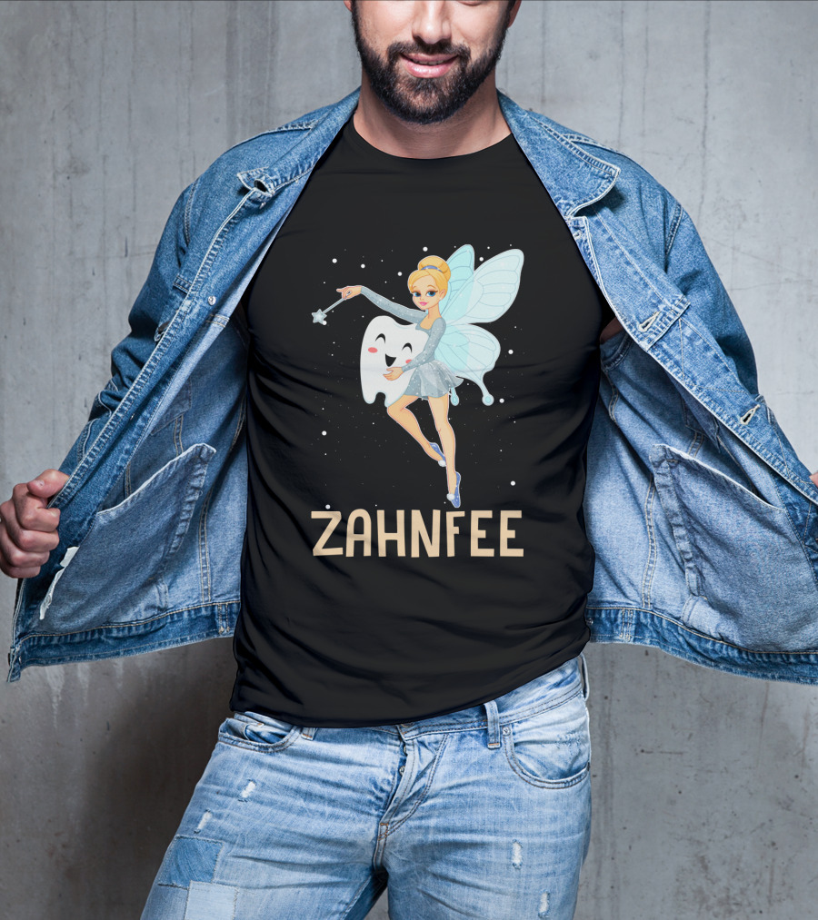 Zahnfee Fairy With Happy Tooth And Wand T-Shirt