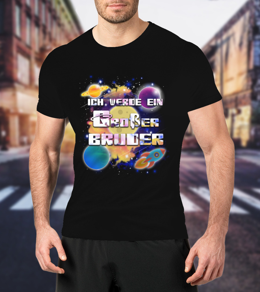 Ich Werde Ein Großer Bruder Rakete Astronaut T-Shirt
