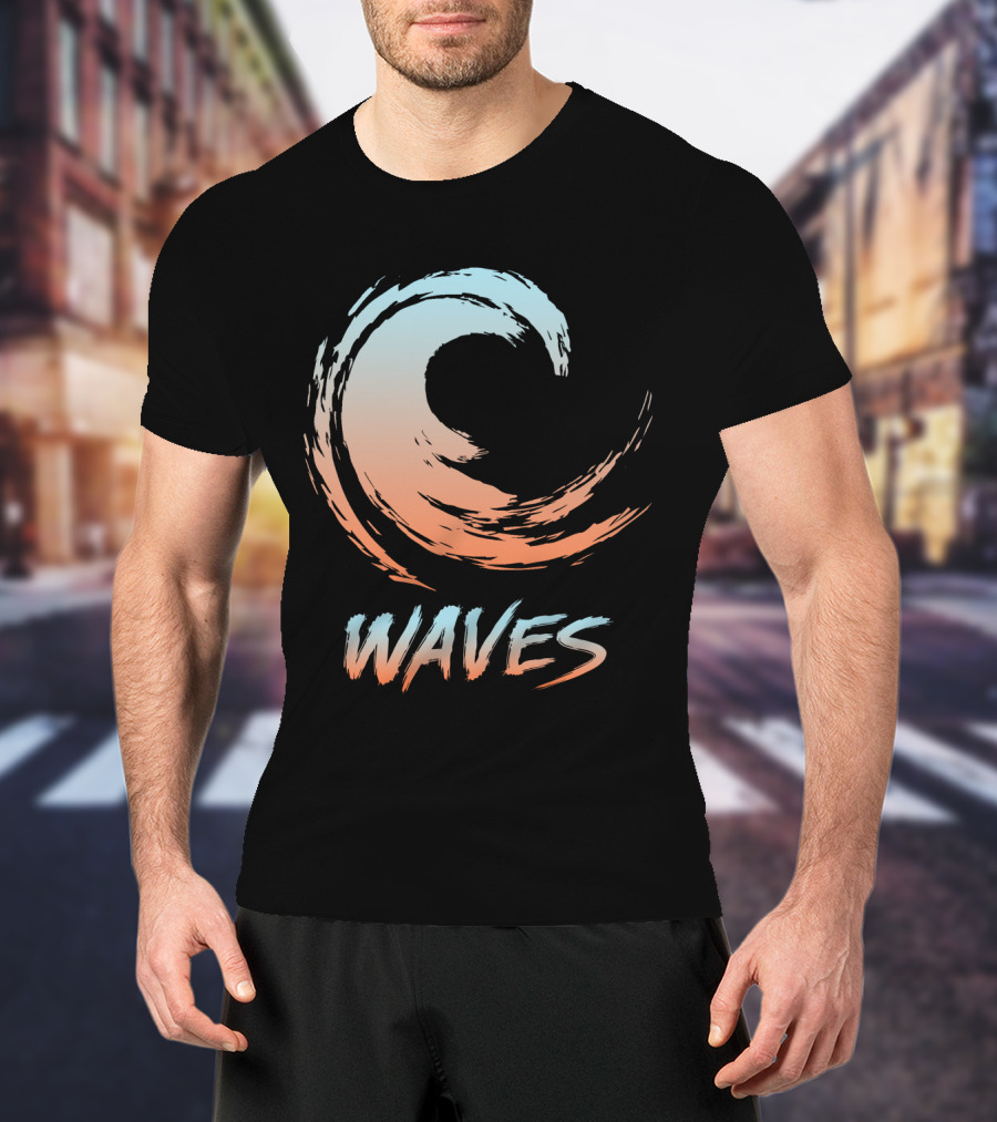 Waves Gradient Brushstroke T-Shirt