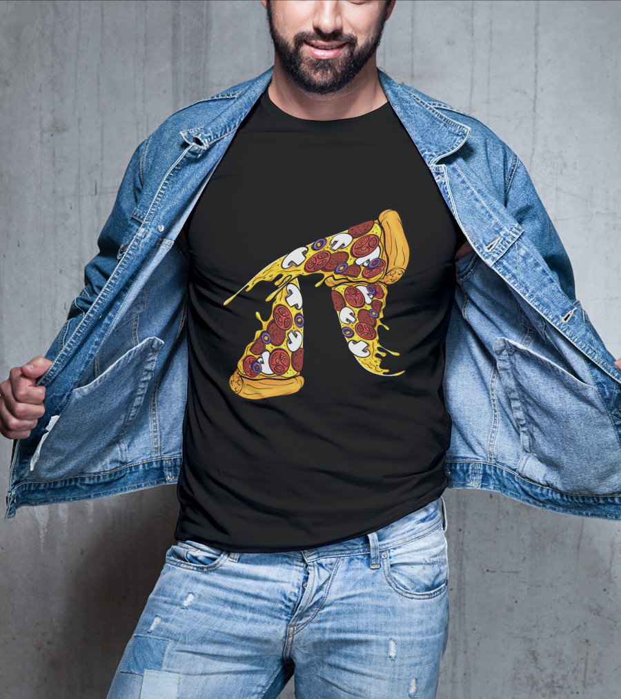 Pi Day Pizza Pi Funny Math Food 3.14 Melted Cheese Slice T-Shirt