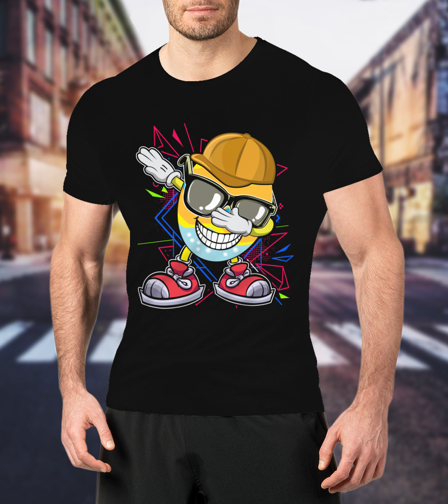 Dabbing Cool Easter Egg With Sunglasses And Cap T-Shirt