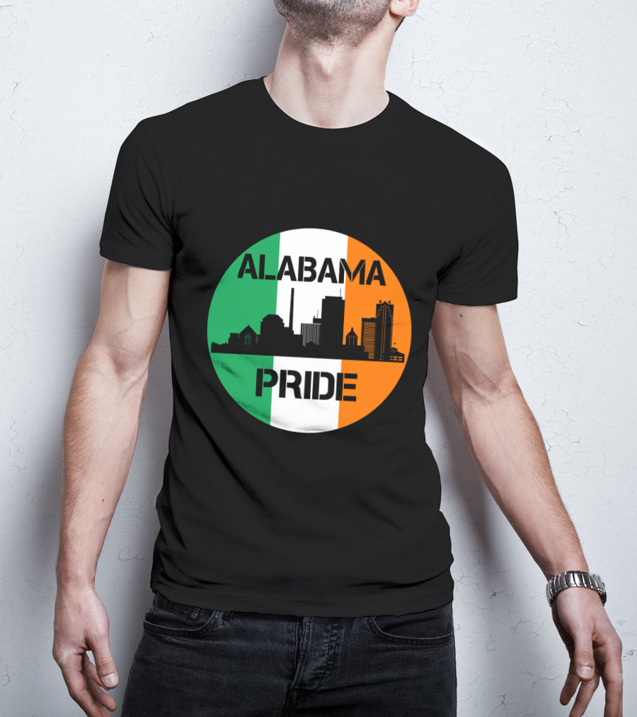 Alabama Pride Irish Flag Skyline T-Shirt