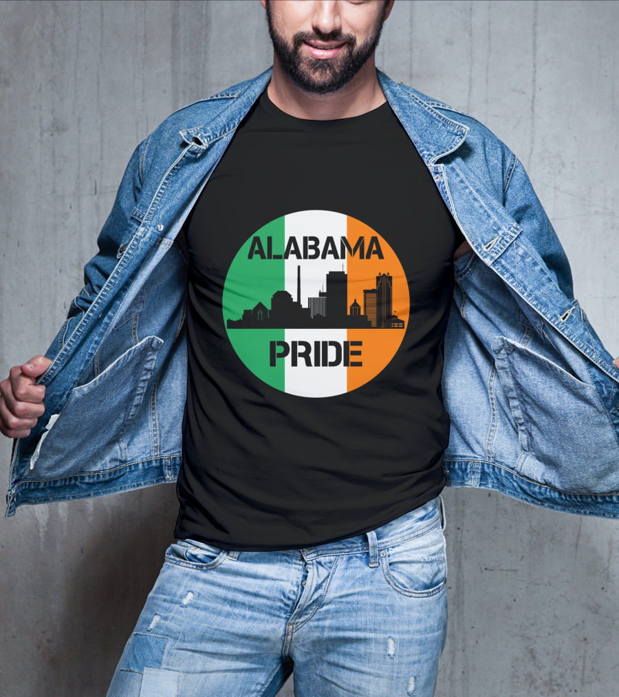 Alabama Pride Irish Flag Skyline T-Shirt