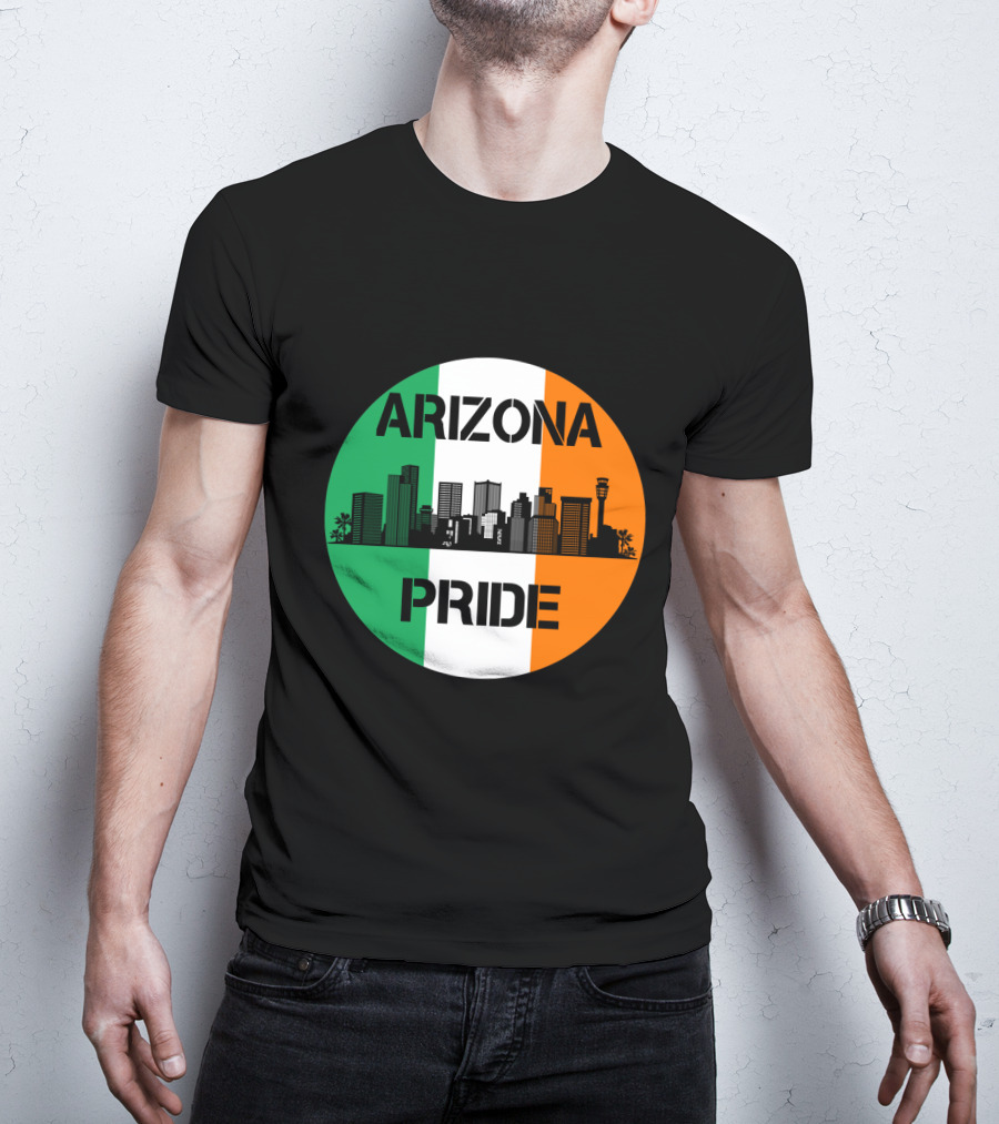 Arizona Pride Skyline With Irish Flag Colors T-Shirt