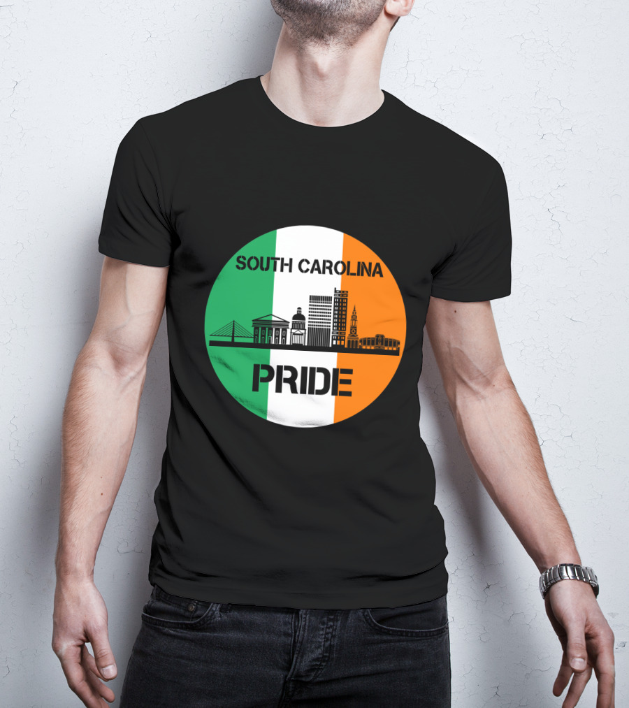 South Carolina Pride Skyline With Irish Flag Elements T-Shirt