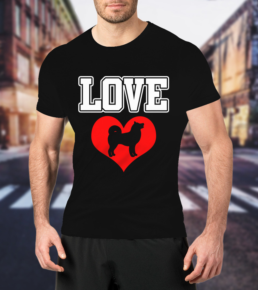 LOVE Heart Shiba Inu Dog Pet Lover T-Shirt