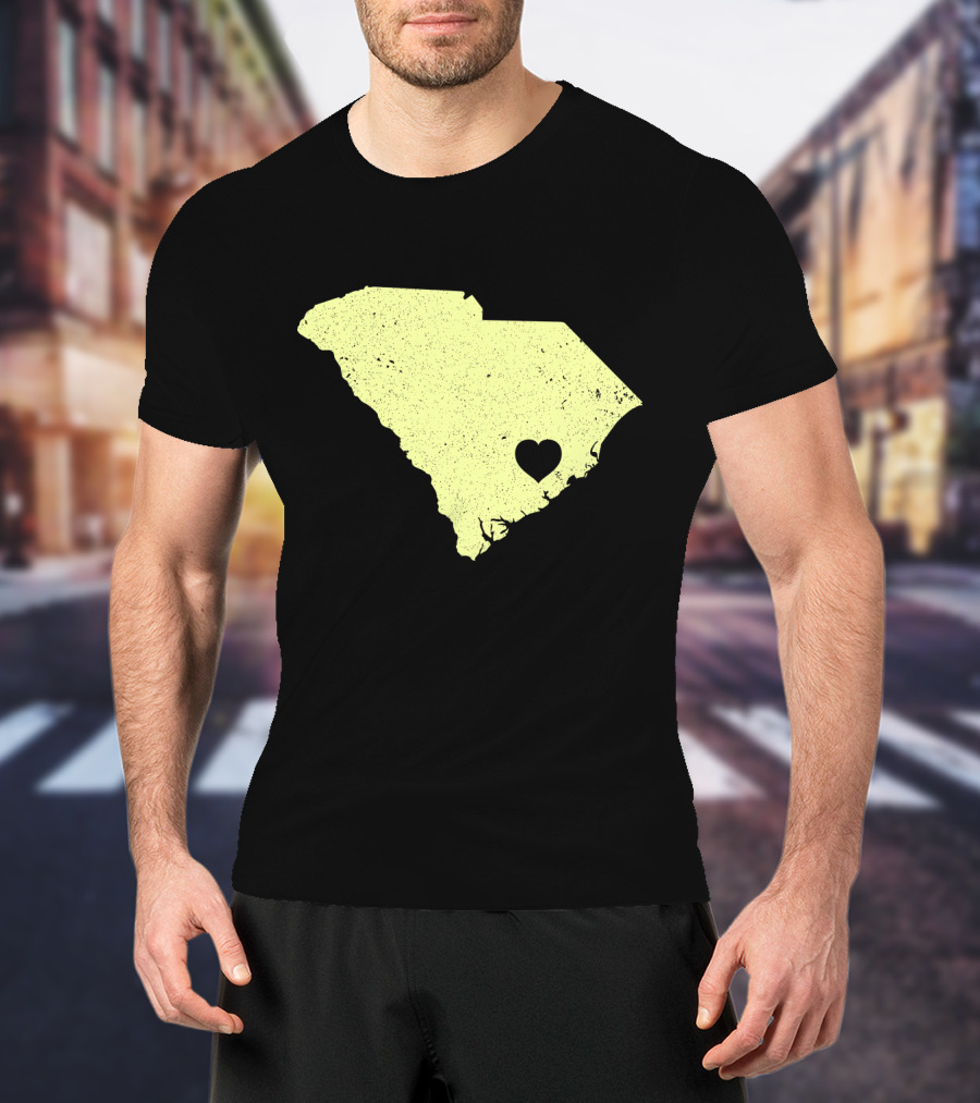 South Carolina Map Heart Charleston Love T-Shirt