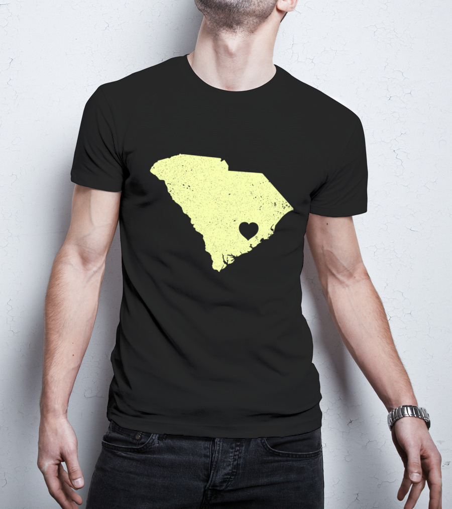 South Carolina Map Heart Charleston Love T-Shirt