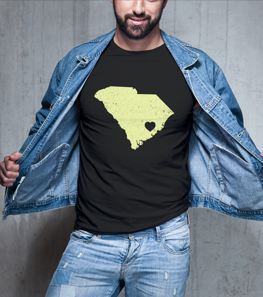 South Carolina Map Heart Charleston Love T-Shirt