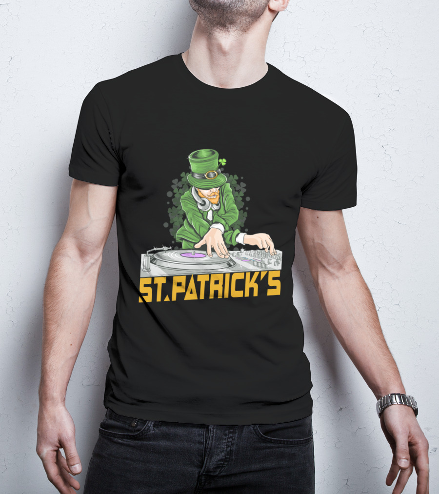 St. Patrick's Day Leprechaun DJ Music Party T-Shirt