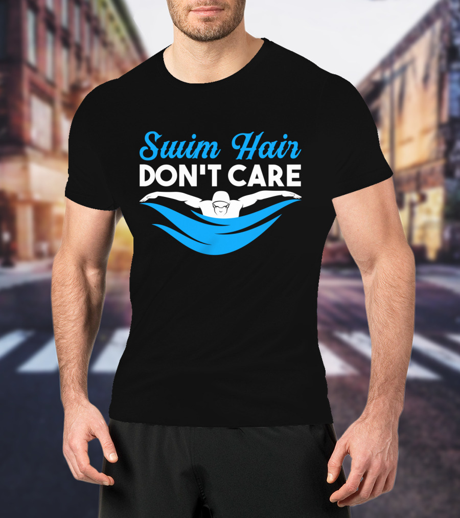 Swim Hair Don't Care Competitive Wave T-Shirt