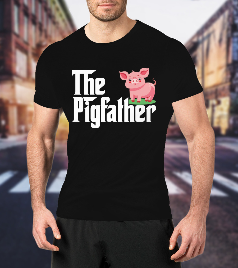 The Pigfather Mafia Movie Parody Pig T-Shirt